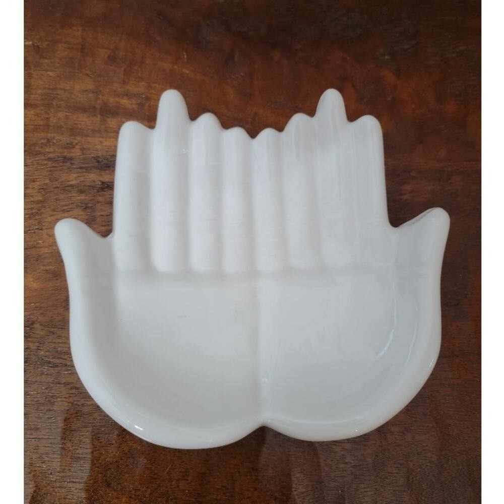 Japanese Sushi Plate Serving Hands Ceramic Trinkets Jewelry Holder Vanity Tray - Picture 8 of 9